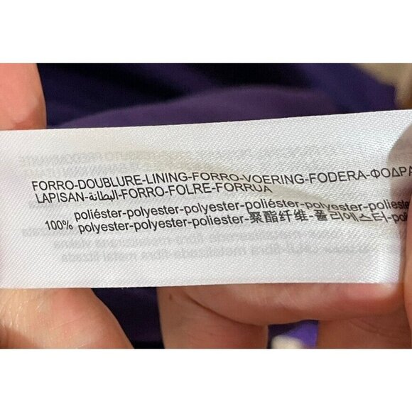 Zara Small Purple Metallic Thread Cape Maxi Dress Gown Evening Knit Shimmer Boho - Picture 12 of 13